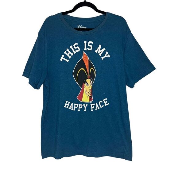 Disney Men’s 2XL Aladdin Jafar Blue Graphic T-Shirt Short Sleeve - Picture 1 of 4